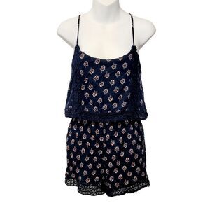 Abercrombie & Fitch Navy Floral Bodysuit